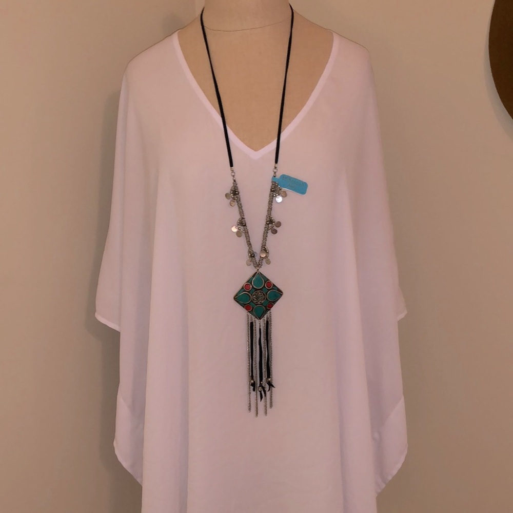 Boho fringe necklace